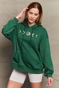 Simply Love Simply Love Full Size Dropped Shoulder Lunar Phase Graphic Hoodie