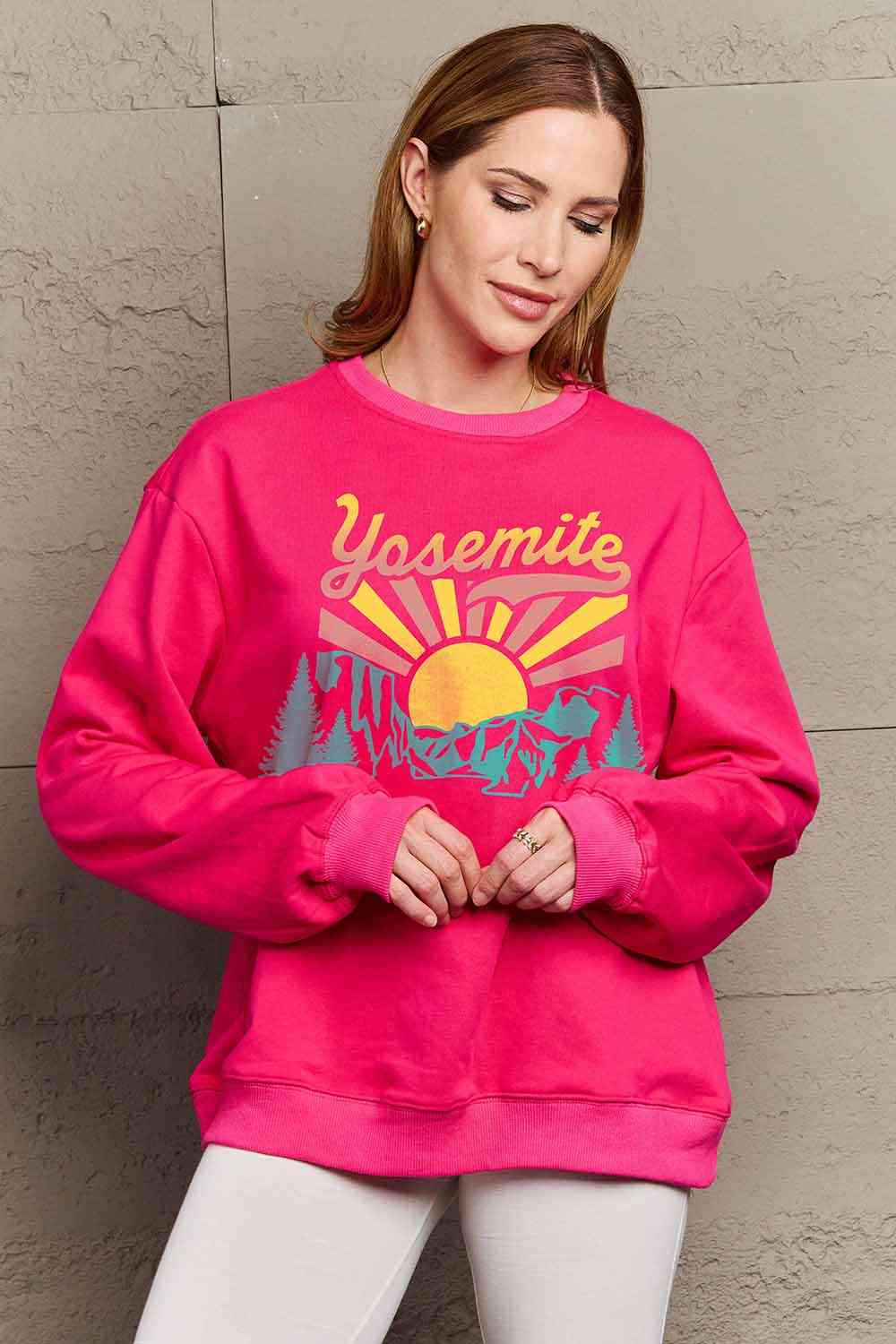 Simply Love Simply Love Full Size YOSEMITE Graphic Sweatshirt