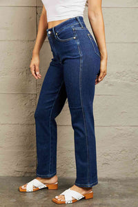 Judy Blue Kailee Full Size Tummy Control High Waisted Straight Jeans