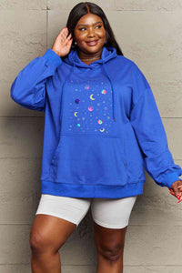 Simply Love Simply Love Full Size Dropped Shoulder Star & Moon Graphic Hoodie