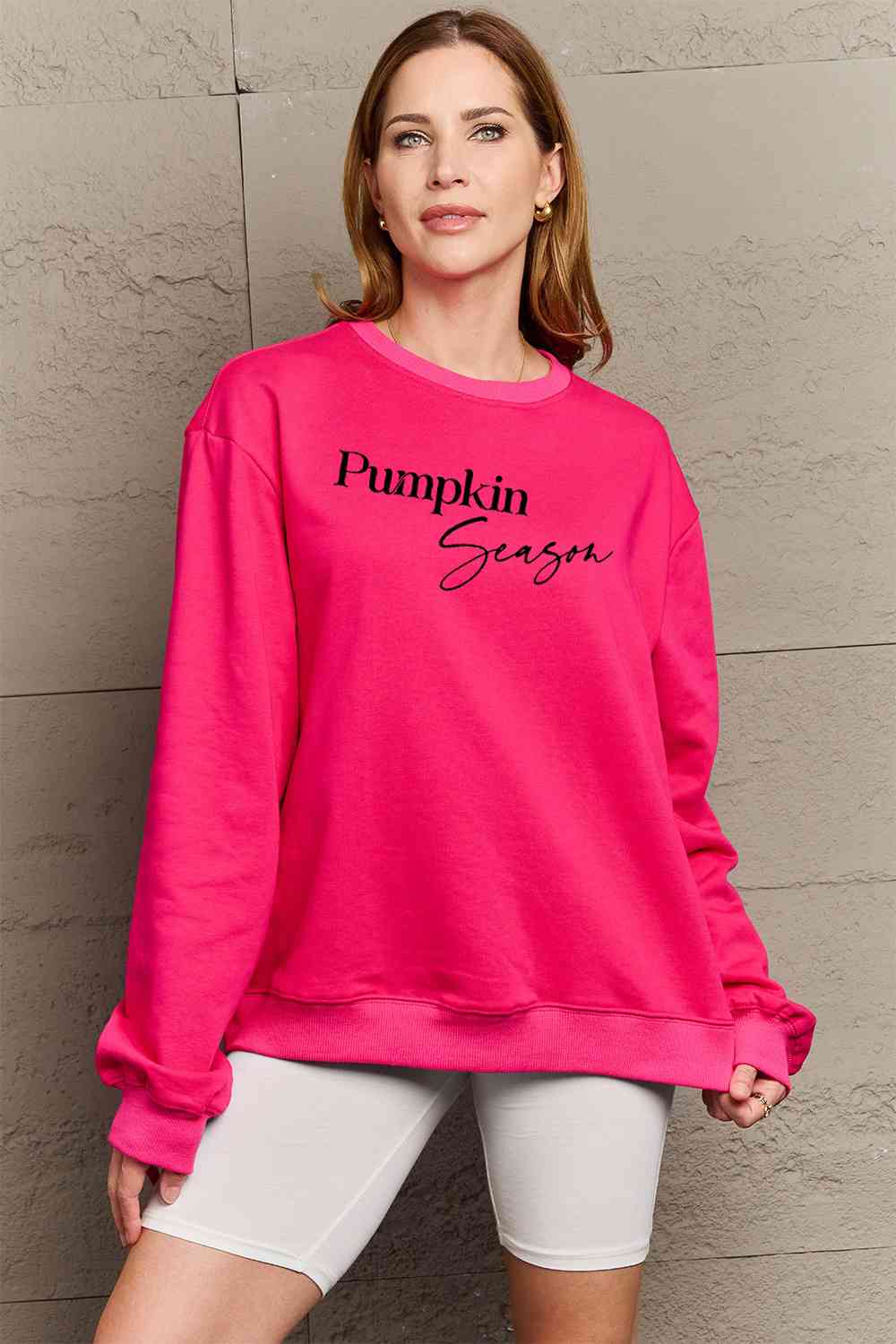 Simply Love Full Size PUMPKIN SEASON Graphic Sweatshirt