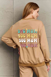 Simply Love Simply Love Full Size Round Neck Dropped Shoulder DOG MOM Graphic Sweatshirt