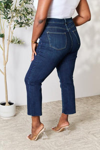 BAYEAS Full Size Raw Hem Straight Jeans