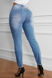 Raw Cut Frayed Hem Jeans