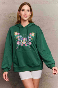 Simply Love Simply Love Full Size Floral Butterfly Graphic Hoodie